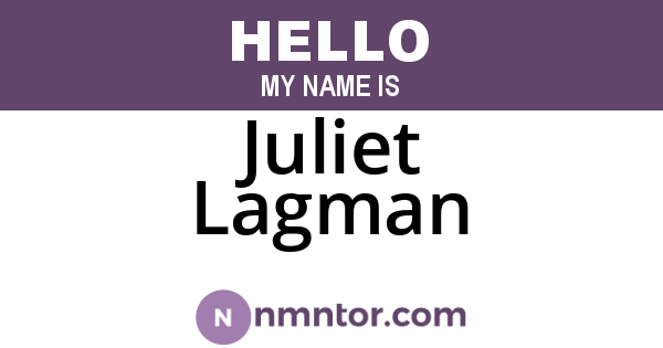 Juliet Lagman