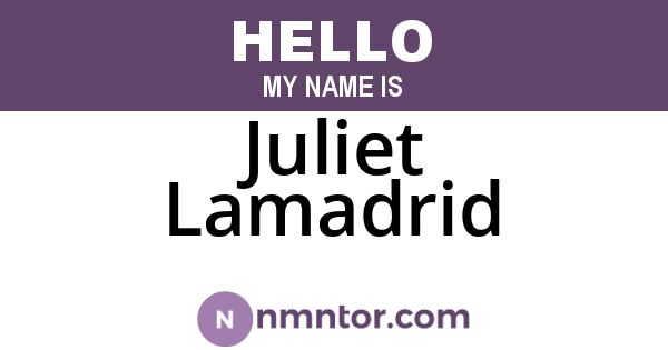 Juliet Lamadrid