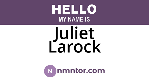 Juliet Larock