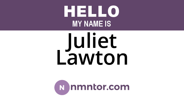 Juliet Lawton