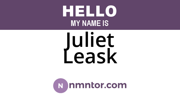 Juliet Leask
