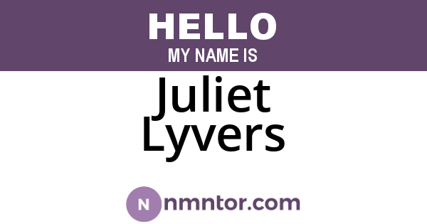 Juliet Lyvers