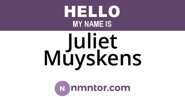 Juliet Muyskens