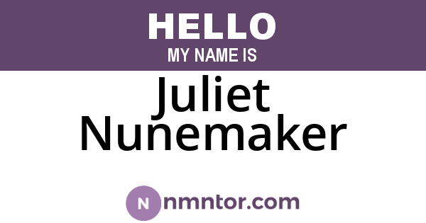 Juliet Nunemaker