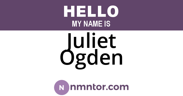Juliet Ogden
