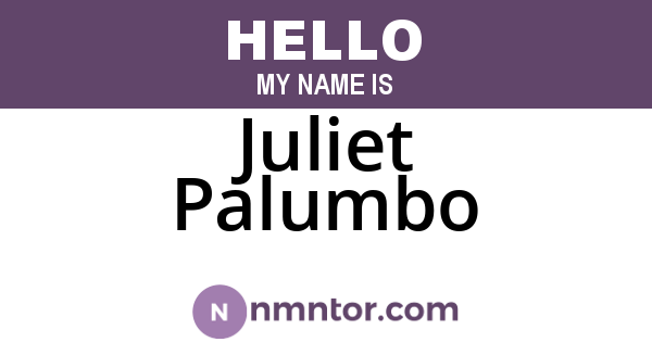 Juliet Palumbo