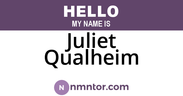 Juliet Qualheim