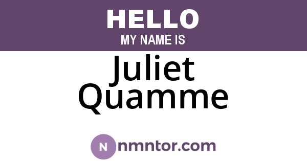 Juliet Quamme
