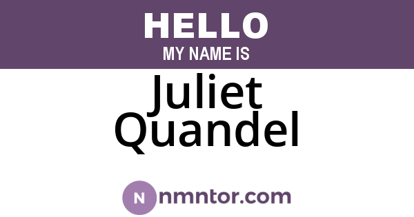 Juliet Quandel