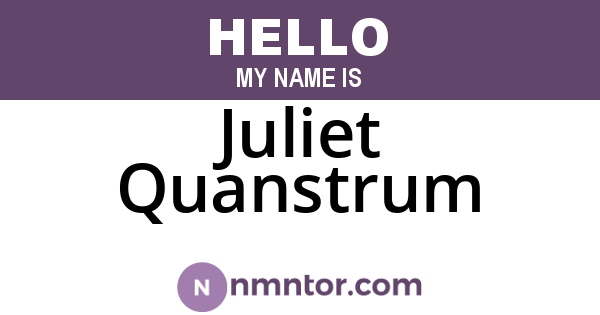 Juliet Quanstrum