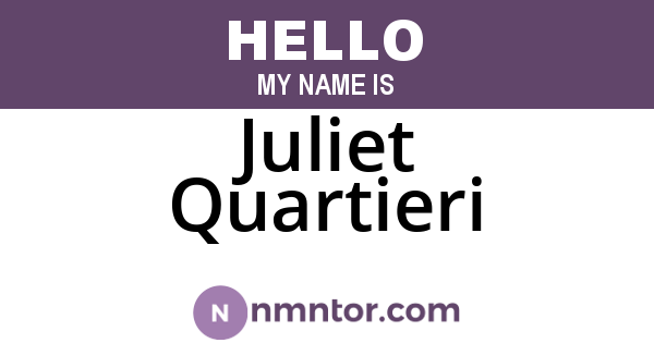 Juliet Quartieri
