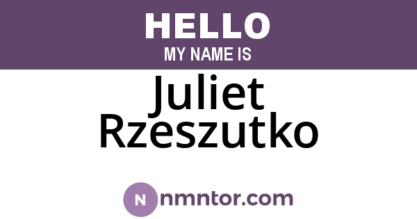 Juliet Rzeszutko