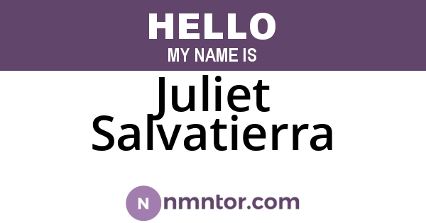 Juliet Salvatierra