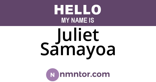 Juliet Samayoa