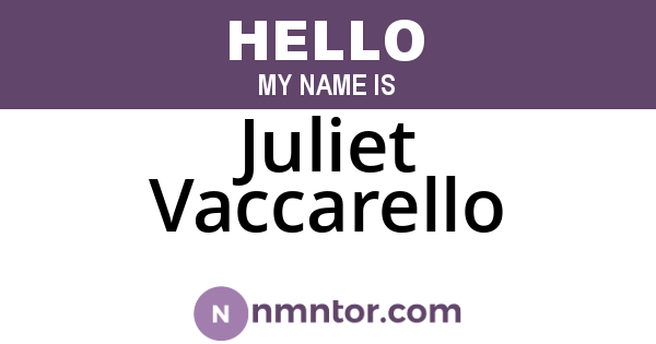 Juliet Vaccarello