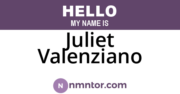 Juliet Valenziano