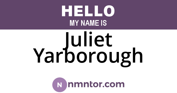Juliet Yarborough