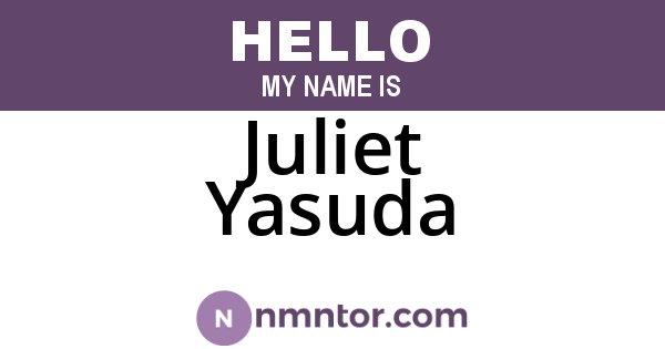 Juliet Yasuda