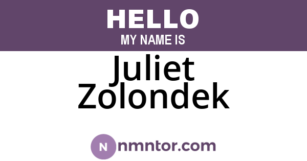 Juliet Zolondek