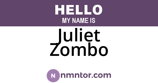 Juliet Zombo