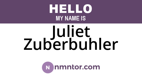 Juliet Zuberbuhler