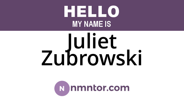 Juliet Zubrowski