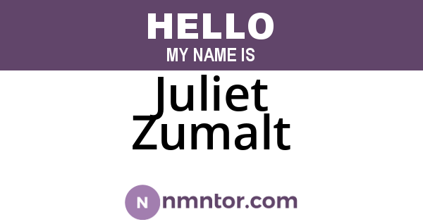 Juliet Zumalt