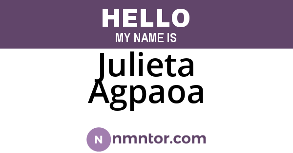 Julieta Agpaoa