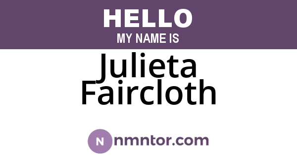 Julieta Faircloth
