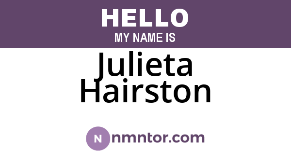 Julieta Hairston