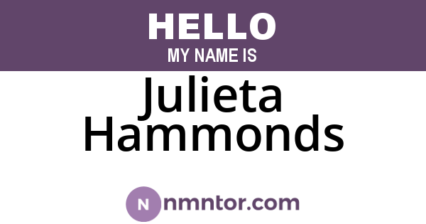 Julieta Hammonds