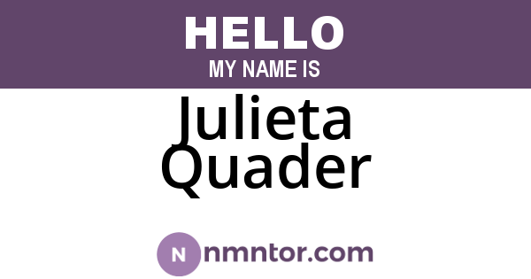 Julieta Quader