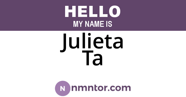 Julieta Ta