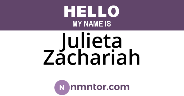 Julieta Zachariah