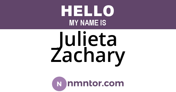 Julieta Zachary