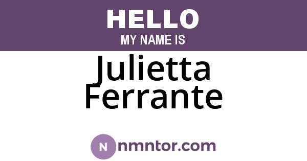 Julietta Ferrante