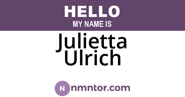 Julietta Ulrich