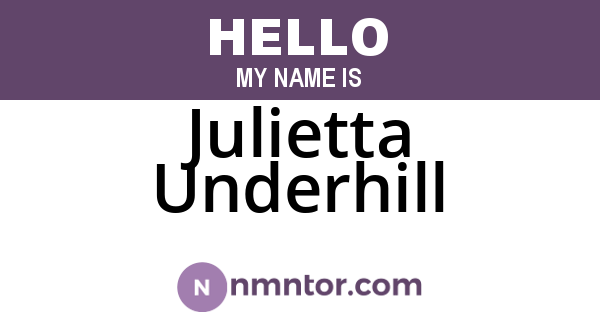 Julietta Underhill