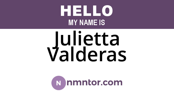 Julietta Valderas