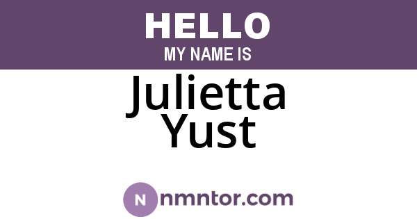 Julietta Yust