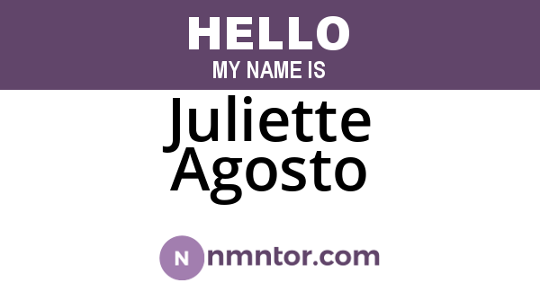 Juliette Agosto