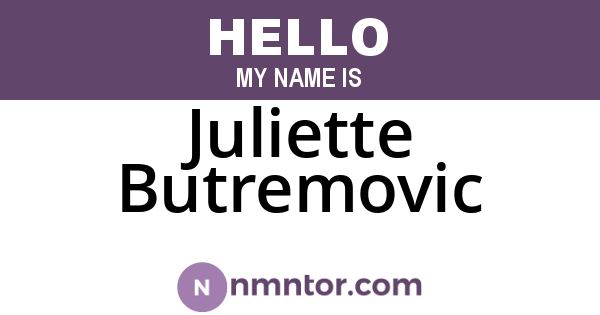 Juliette Butremovic