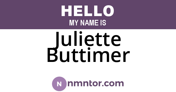 Juliette Buttimer