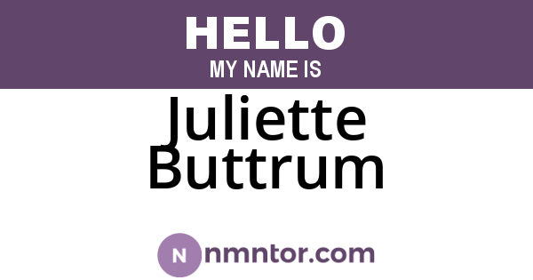 Juliette Buttrum