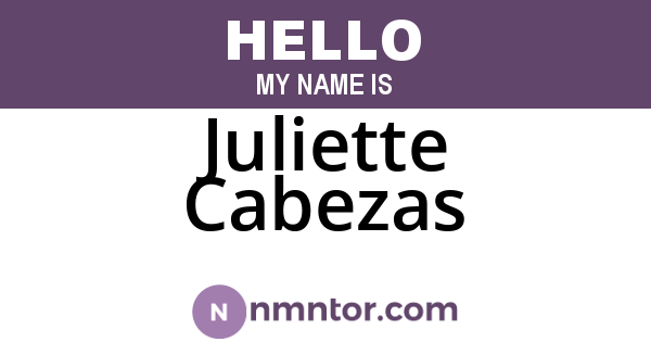 Juliette Cabezas