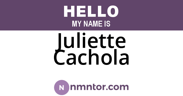 Juliette Cachola
