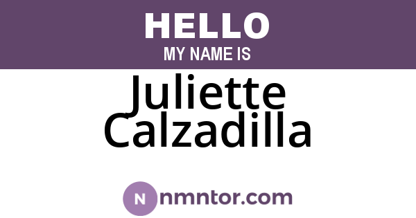 Juliette Calzadilla