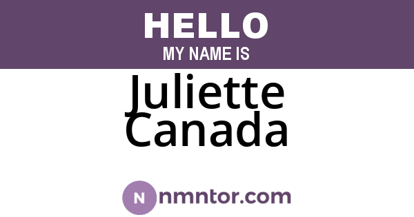 Juliette Canada