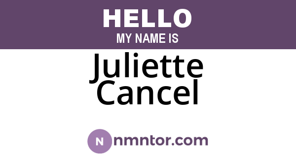 Juliette Cancel