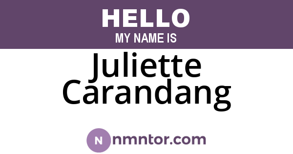 Juliette Carandang